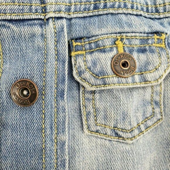 Osh Kosh B' Gosh Girls Blue Jean Jacket Light Wash - Picture 3 of 7